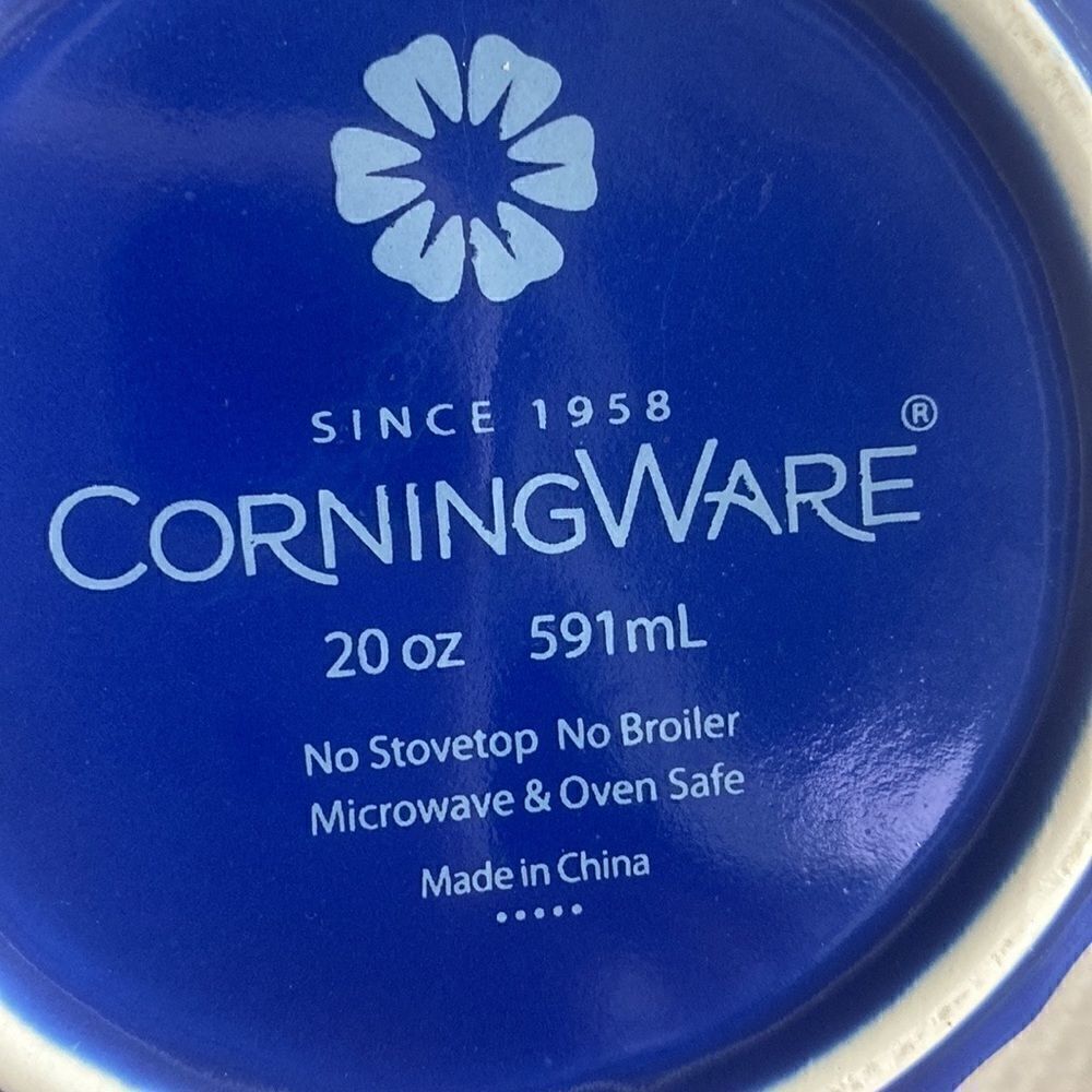 Corningware Blue Large Mug 20oz - Picture 3 of 4